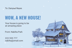 New House Card Template