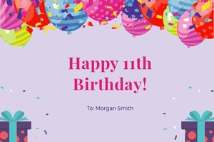Creative Birthday Card Template For Kid