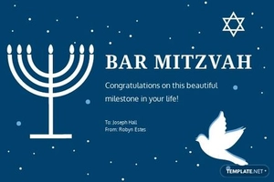 Bar Mitzvah Card Template