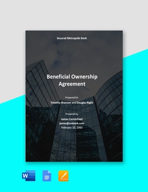 Beneficial Ownership Agreement Template