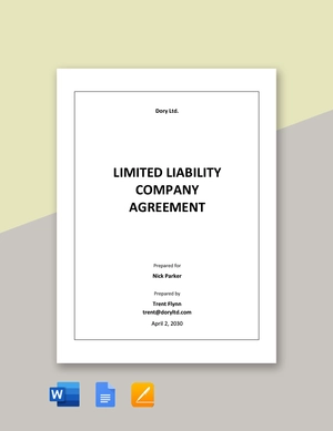 Limited Liability Company Operating Agreement Template