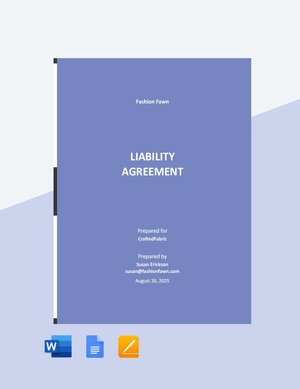 Liability Agreement Template