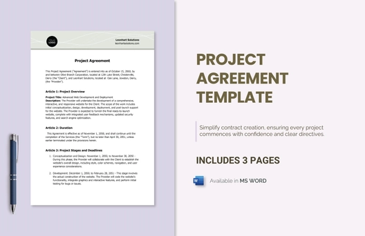 Project Agreement Template