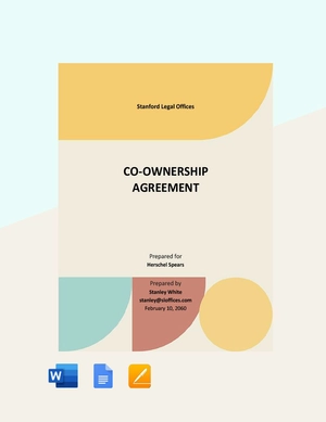 Co Ownership Agreement Template
