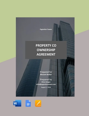 Property Co Ownership Agreement Template