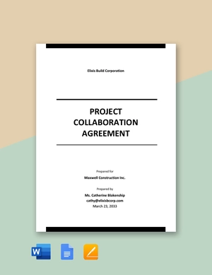 Project Collaboration Agreement Template