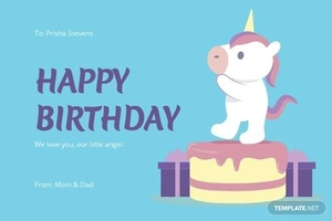 Birthday Card Template For Baby Girl