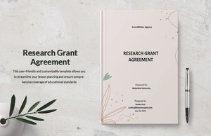 Research Grant Agreement Template Research Grant Agreement Template