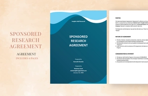 Sponsored Research Agreement Template Sponsored Research Agreement Template