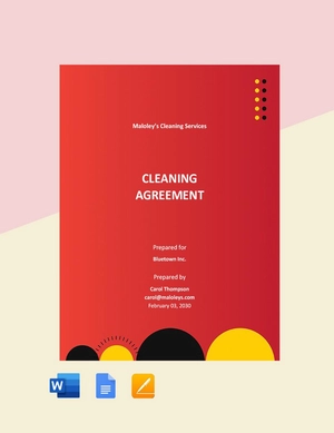 Sample Cleaning Agreement Template