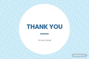 Boy Baptism Thank You Card Template