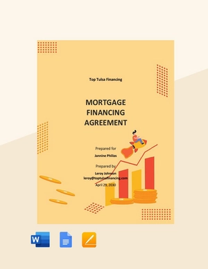 Mortgage Financing Agreement Template