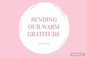 Girl Baptism Thank You Card Template