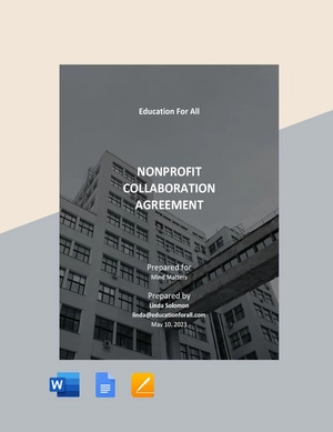 Nonprofit Collaboration Agreement Template