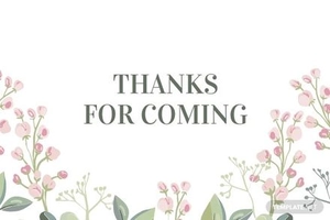 Floral Baptism Thank You Card Template