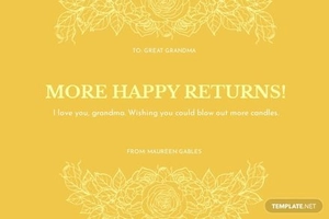 Birthday Card Template For Great Grandma