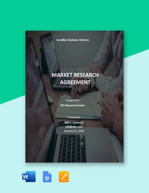 Market Research Agreement Template Market Research Agreement Template