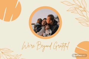 Photo Baby Shower Thank You Card Template