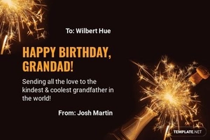 Vintage Birthday Card Template For Grandpa