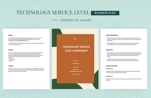 Technology Service Level Agreement Template Technology Service Level Agreement Template