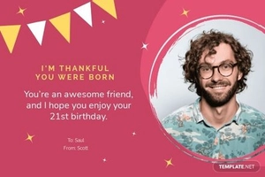 Birthday Thank You Card Template
