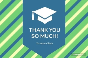 Graduation Money Thank You Card Template