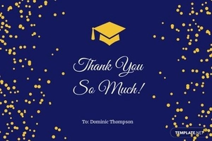 Sample Graduation Thank You Card Template