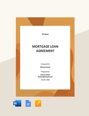 Mortgage Loan Agreement Template