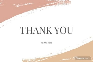 Preschool Teacher Thank You Card Template
