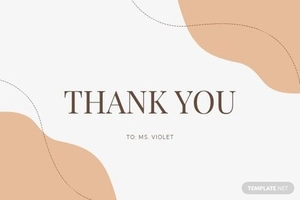 Teacher Thank You Card Template