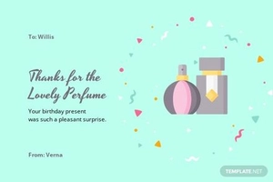 Thank You Card for Birthday Gift Template