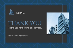 Professional Photo Thank You Card Template