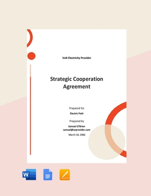 Strategic Cooperation Agreement Template