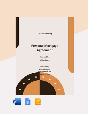 Personal Mortgage Agreement Template