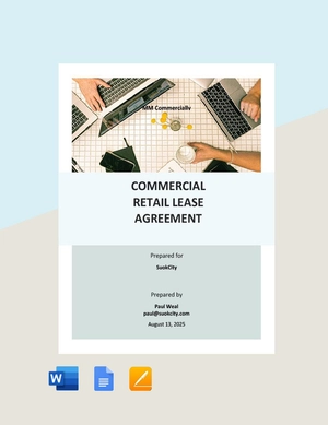 Commercial Retail Lease Agreement Template