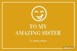 Special Birthday Card Template For Sister