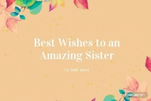 Birthday Card Template For Sister
