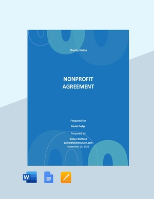Nonprofit Agreement Template