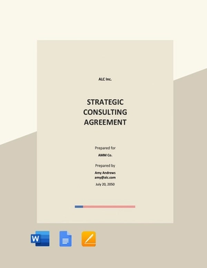 Strategic Consulting Agreement Template