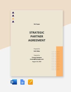 Strategic Partner Agreement Template