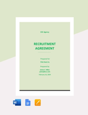 Recruitment Agreement Template