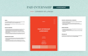 Paid Internship Agreement Template Paid Internship Agreement Template