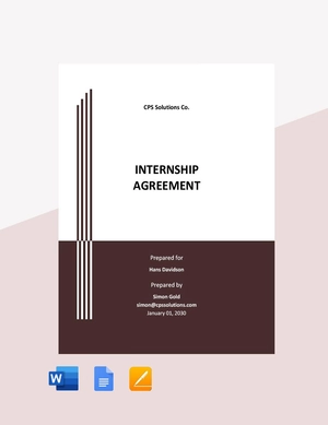 Sample Internship Agreement Template