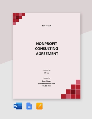 Nonprofit Consulting Agreement Template