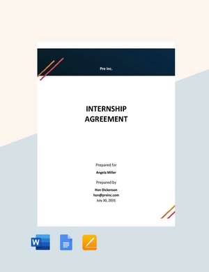 Internship Agreement Template