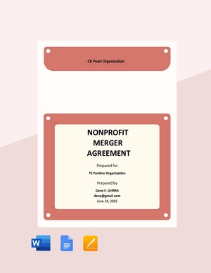 Nonprofit Merger Agreement Template