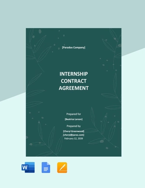 Internship Contract Agreement Template