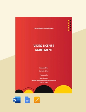 Video License Agreement Template
