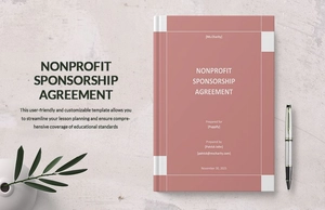 Nonprofit Sponsorship Agreement Template