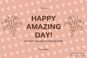 Creative Birthday Card Template For Daughter